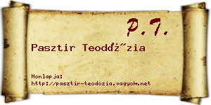 Pasztir Teodózia névjegykártya